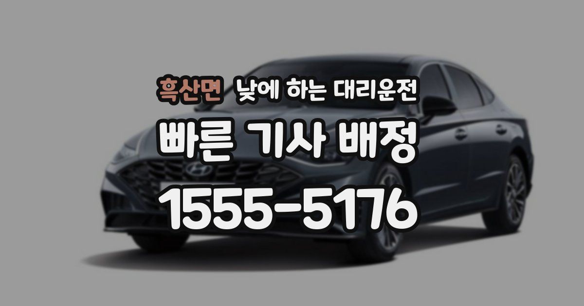 흑산면 낮에 하는 대리운전