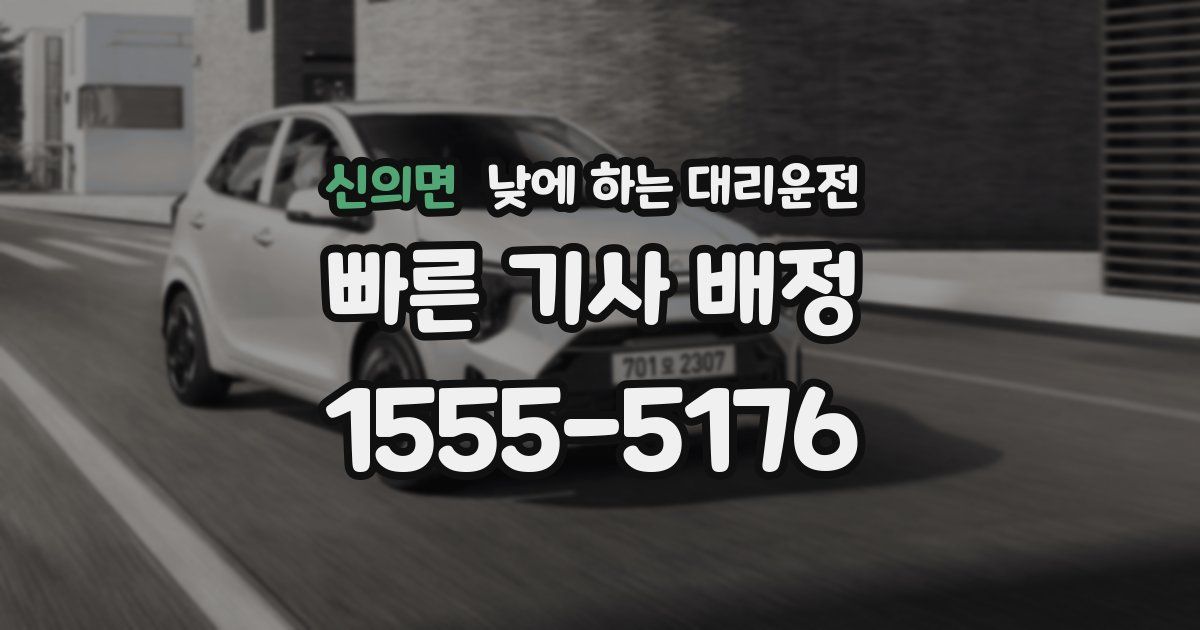 신의면 낮에 하는 대리운전