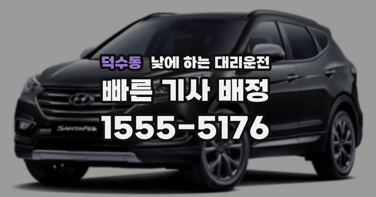 덕수동 낮에 하는 대리운전