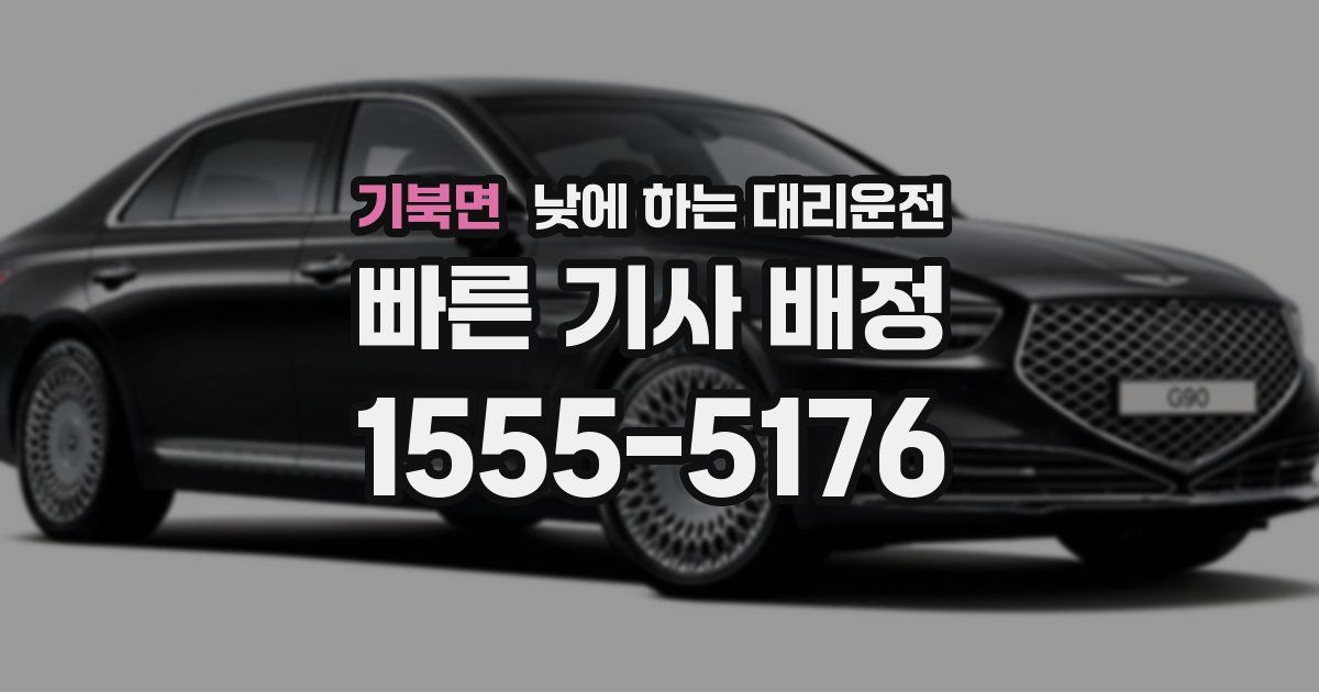 기북면 낮에 하는 대리운전