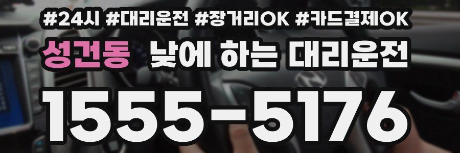 성건동 낮에 하는 대리운전