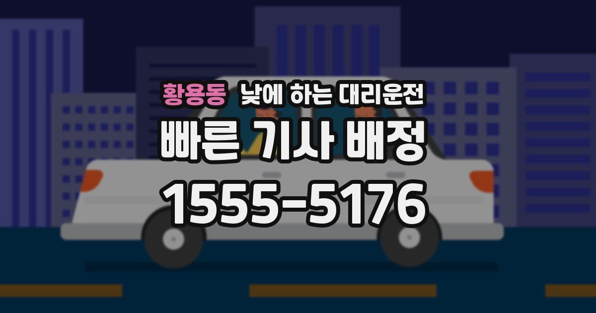 황용동 낮에 하는 대리운전