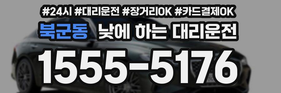 북군동 낮에 하는 대리운전