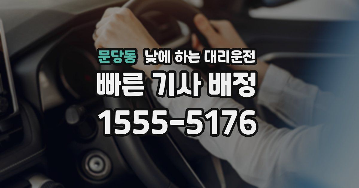 문당동 낮에 하는 대리운전