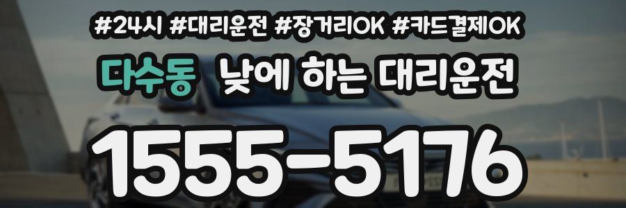 다수동 낮에 하는 대리운전