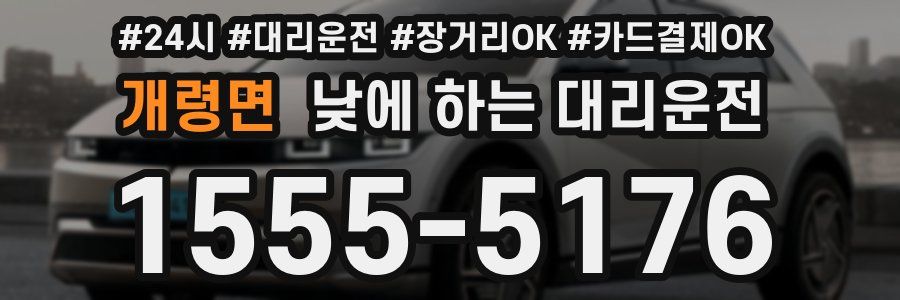 개령면 낮에 하는 대리운전