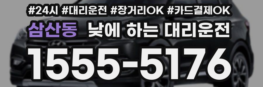 삼산동 낮에 하는 대리운전