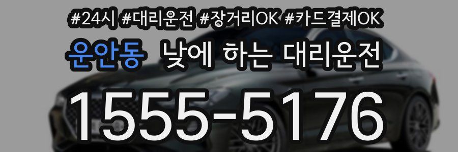 운안동 낮에 하는 대리운전