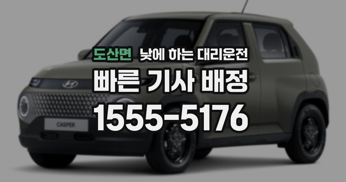 도산면 낮에 하는 대리운전