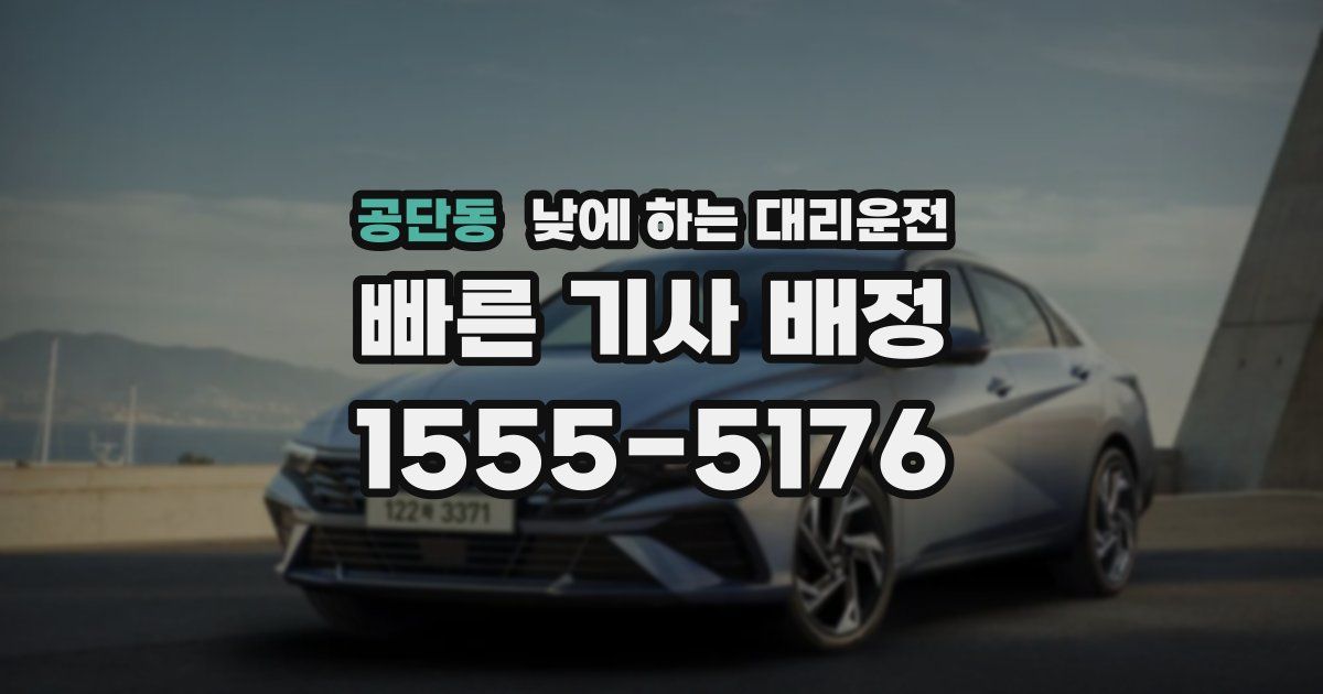 공단동 낮에 하는 대리운전