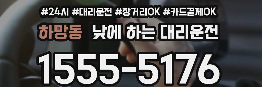 하망동 낮에 하는 대리운전