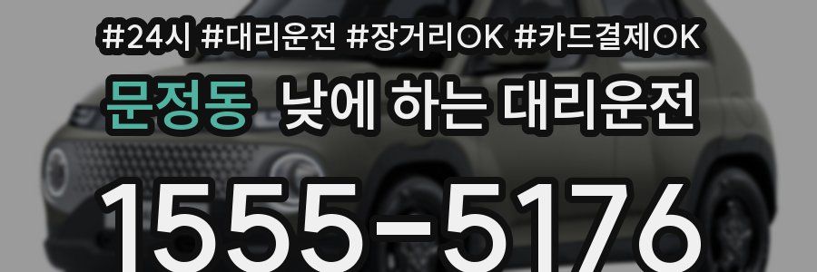 문정동 낮에 하는 대리운전