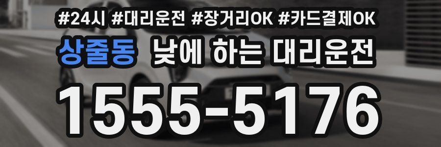 상줄동 낮에 하는 대리운전