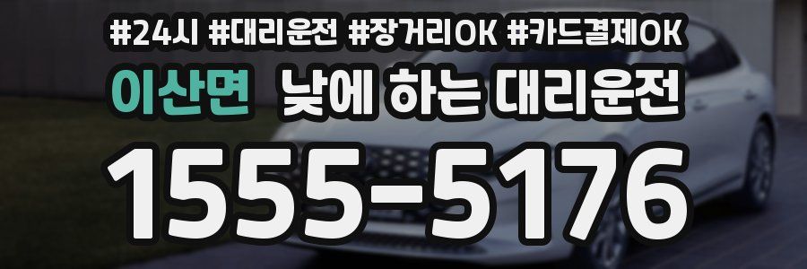 이산면 낮에 하는 대리운전