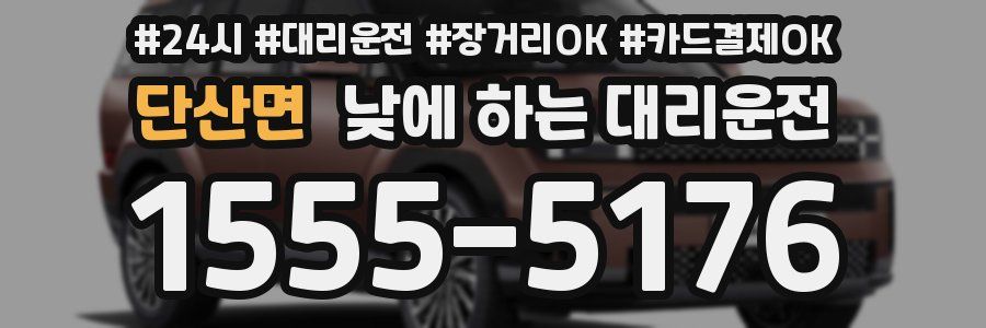 단산면 낮에 하는 대리운전
