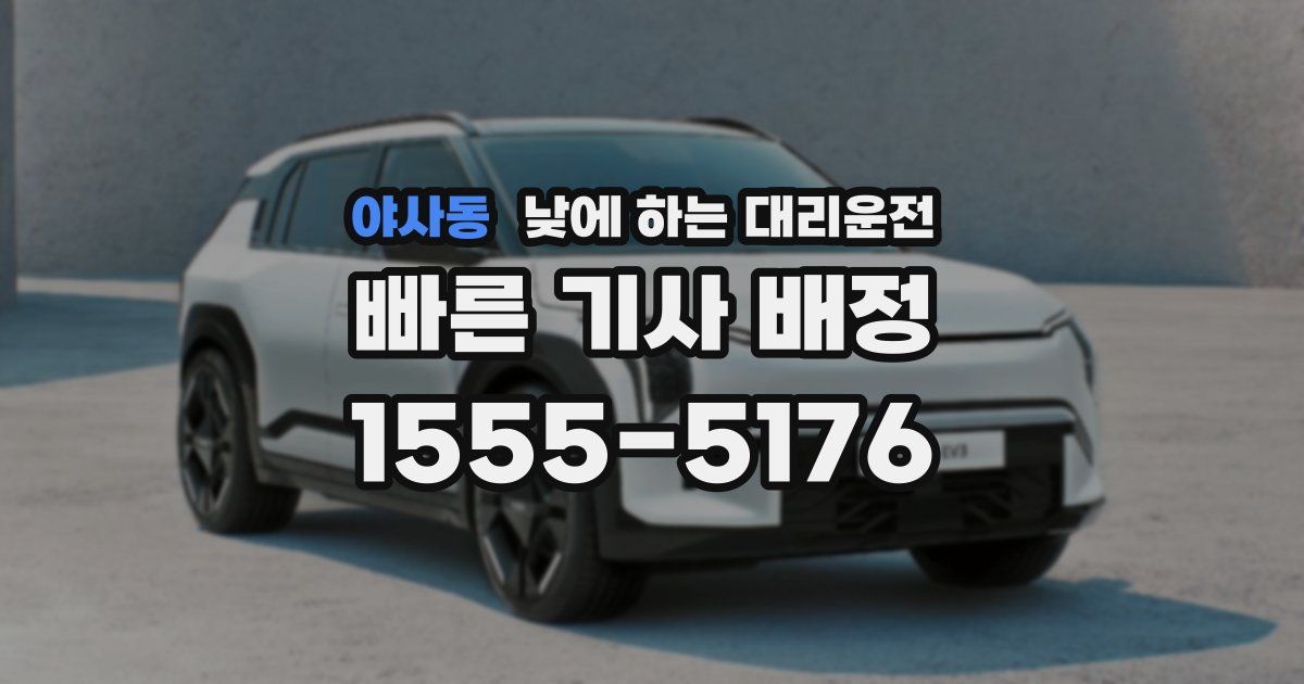 야사동 낮에 하는 대리운전