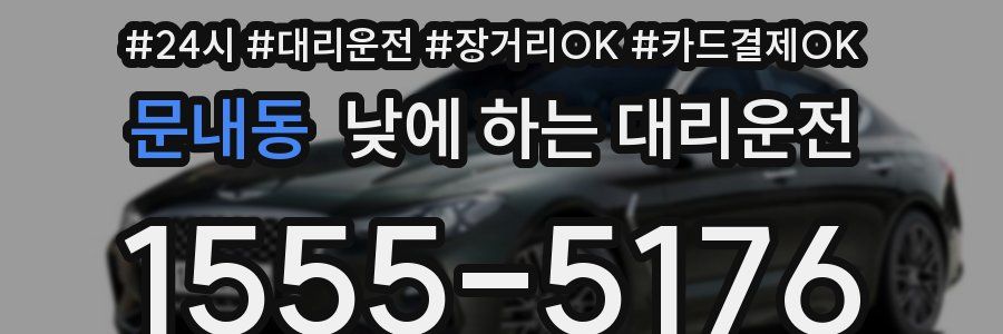 문내동 낮에 하는 대리운전