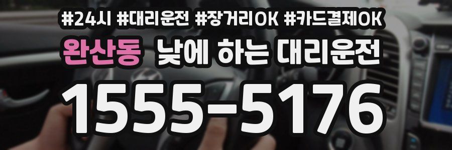 완산동 낮에 하는 대리운전
