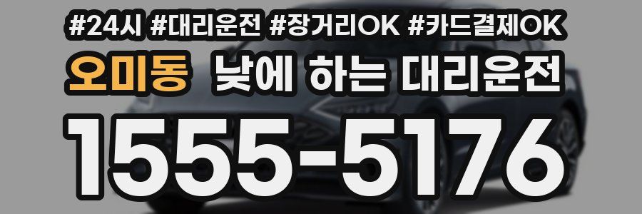 오미동 낮에 하는 대리운전