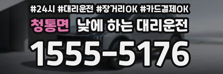청통면 낮에 하는 대리운전