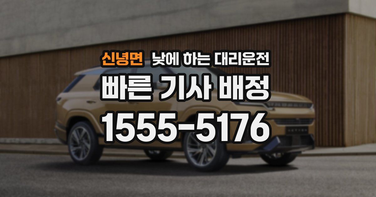 신녕면 낮에 하는 대리운전