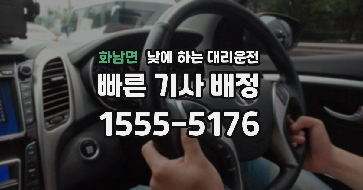 화남면 낮에 하는 대리운전