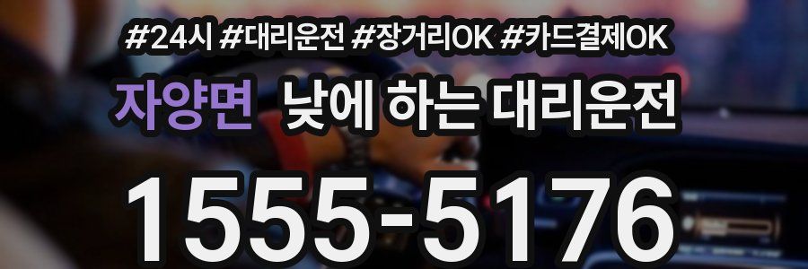 자양면 낮에 하는 대리운전