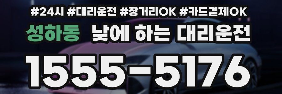 성하동 낮에 하는 대리운전