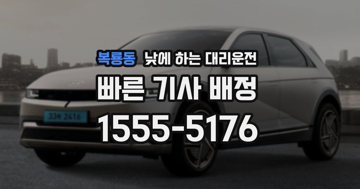 복룡동 낮에 하는 대리운전
