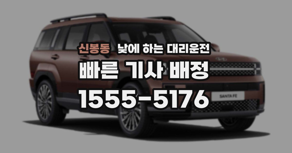 신봉동 낮에 하는 대리운전