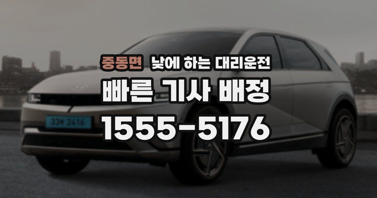 중동면 낮에 하는 대리운전