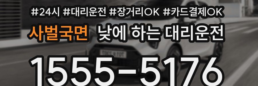 사벌국면 낮에 하는 대리운전