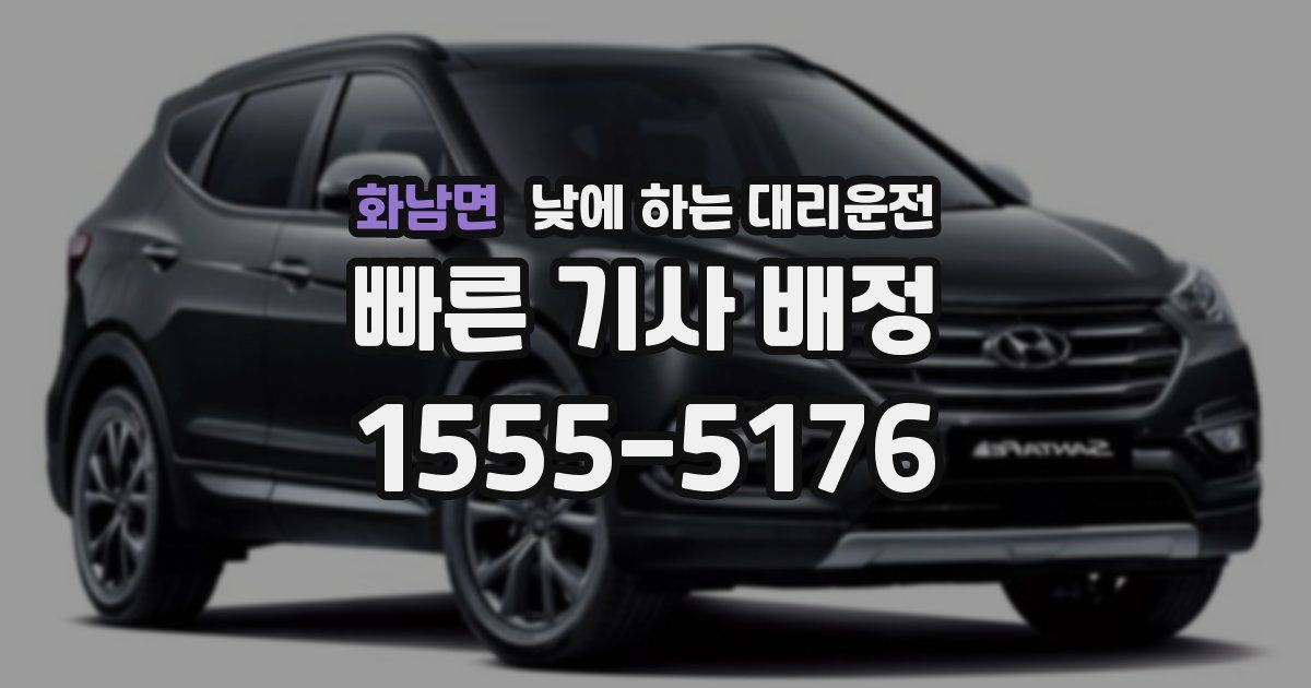 화남면 낮에 하는 대리운전