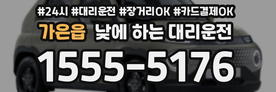 가은읍 낮에 하는 대리운전