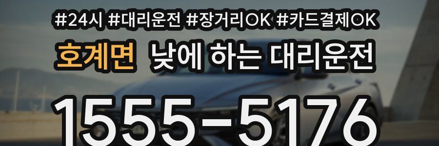 호계면 낮에 하는 대리운전