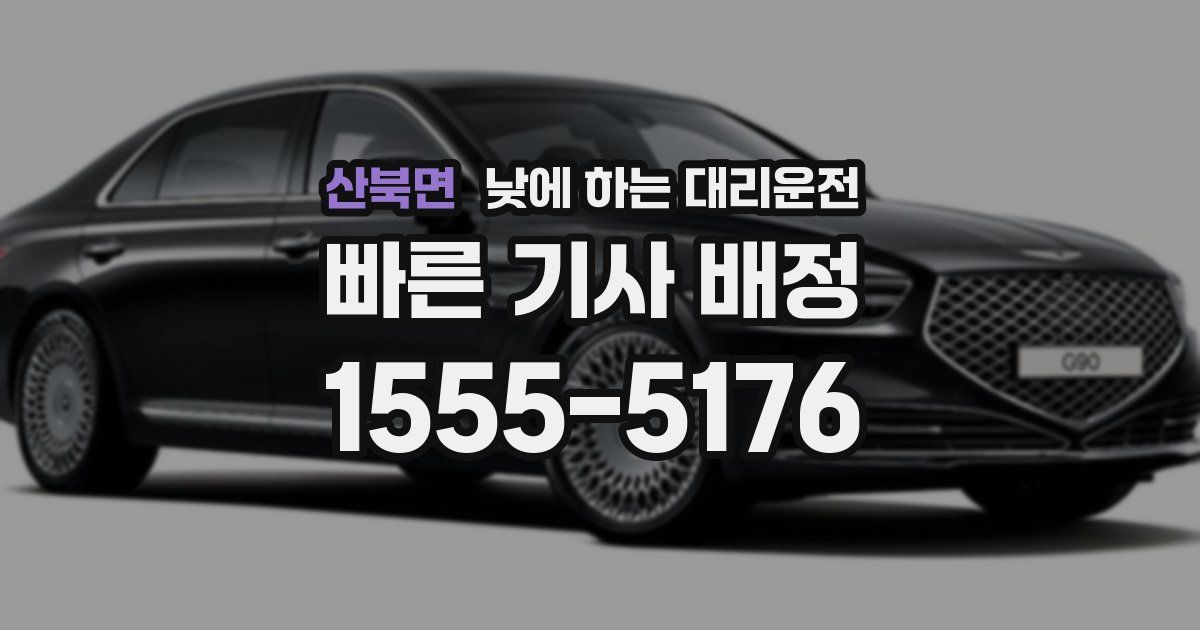 산북면 낮에 하는 대리운전