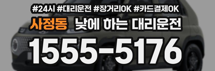 사정동 낮에 하는 대리운전