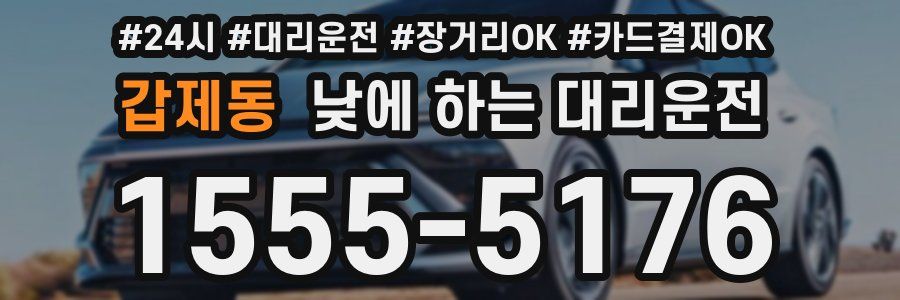 갑제동 낮에 하는 대리운전
