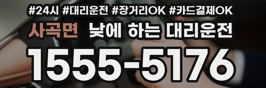 사곡면 낮에 하는 대리운전
