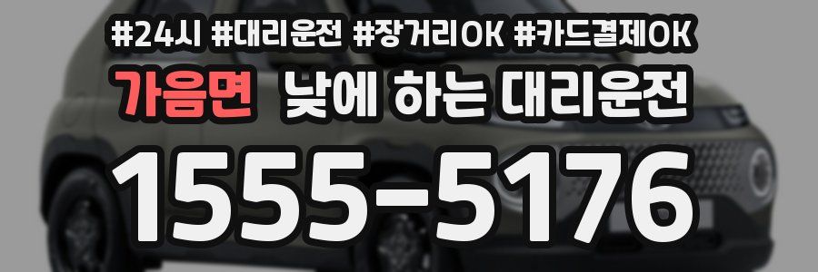 가음면 낮에 하는 대리운전