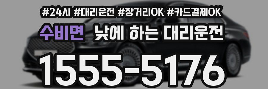 수비면 낮에 하는 대리운전