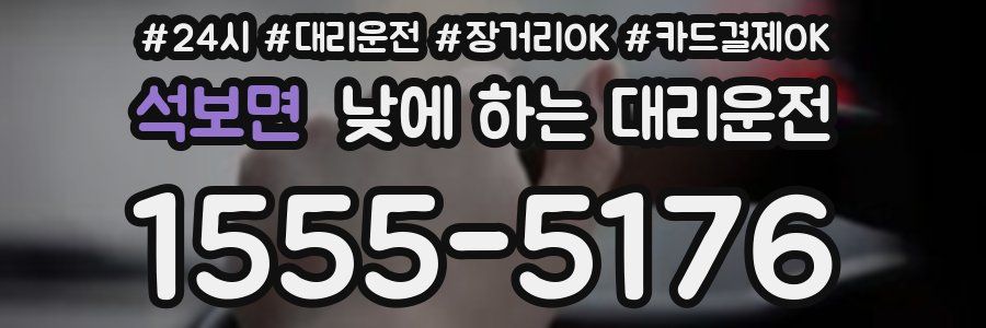 석보면 낮에 하는 대리운전