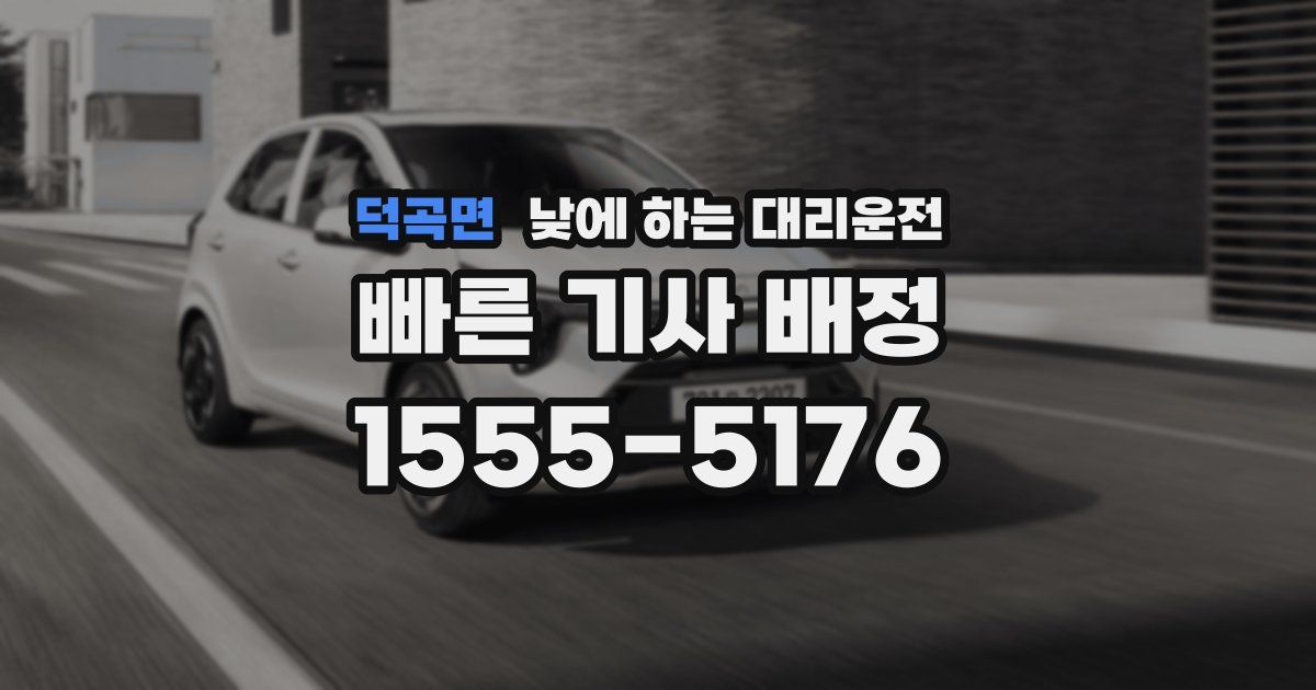 덕곡면 낮에 하는 대리운전