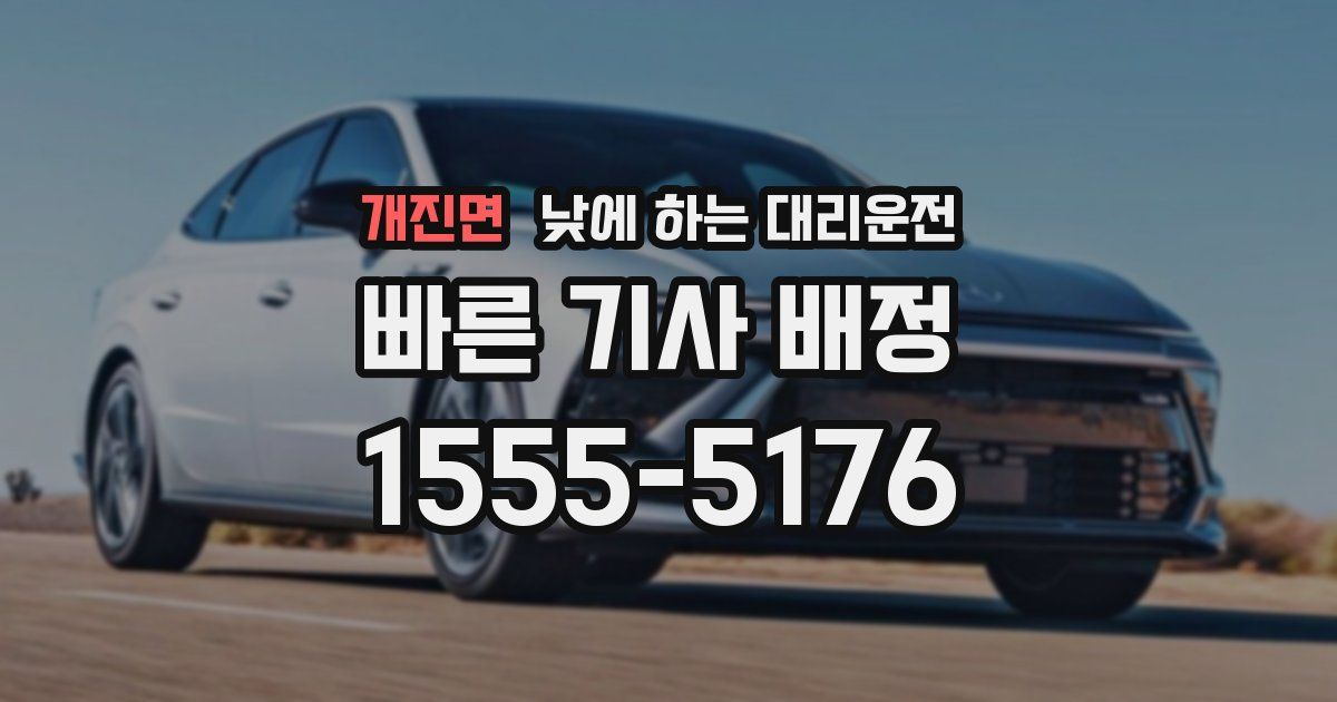 개진면 낮에 하는 대리운전