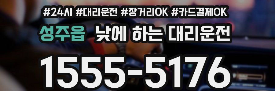 성주읍 낮에 하는 대리운전