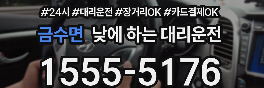 금수면 낮에 하는 대리운전