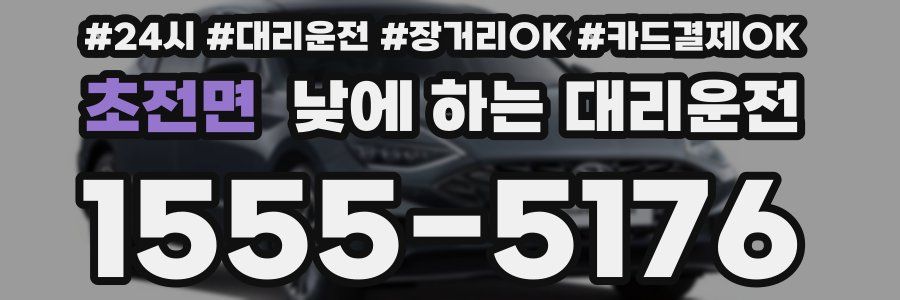 초전면 낮에 하는 대리운전