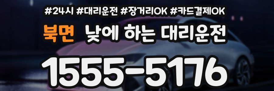 북면 낮에 하는 대리운전