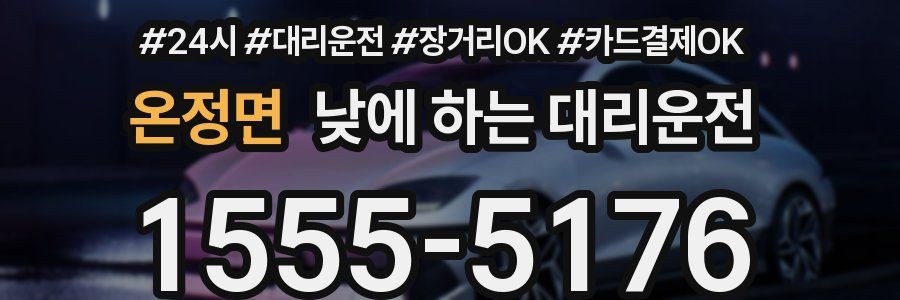 온정면 낮에 하는 대리운전