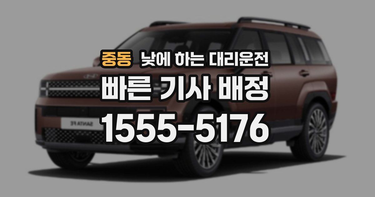 중동 낮에 하는 대리운전